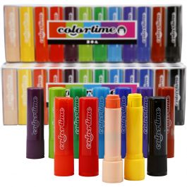 Soft Color Stick, L: 8 cm, diverse kleuren, 6,5 gr, 120 stuk/ 1 doos [HOB-38125]