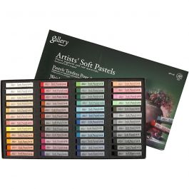 Gallery Soft Pastel Set, L: 6,5 cm, dikte 10 mm, diverse kleuren, 48 stuk/ 1 doos [HOB-38166]