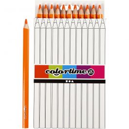 Kleurpotloden, L: 17,45 cm, vulling 5 mm, JUMBO, oranje, 12 stuk/ 1 doos [HOB-38171]