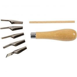 Linoleum snijset, 5 div/ 1 set [HOB-38230]