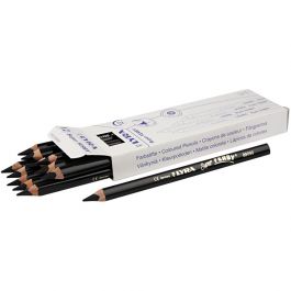 Super Ferby 1 Kleurpotloden, L: 18 cm, vulling 6,25 mm, zwart, 12 stuk/ 1 doos [HOB-38370]