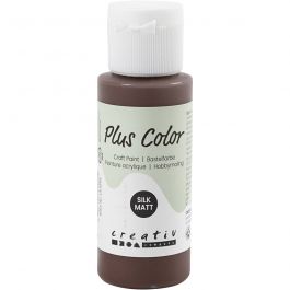 Plus Color Acrylverf, chocolate, 60 ml/ 1 fles [HOB-39601]