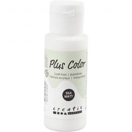 Plus Color Acrylverf, wit, 60ml/ 1 fles [HOB-39677]