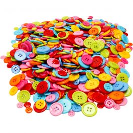 Knopen mix, d 10+15+20+22 mm, 500 gr/ 1 doos [HOB-40414]