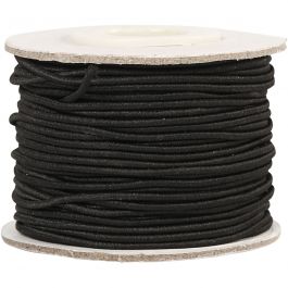 Elastisch koord, dikte 1 mm, zwart, 25 m/ 1 rol [HOB-41033]