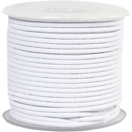 Elastisch koord, dikte 2 mm, wit, 25 m/ 1 rol [HOB-410360]