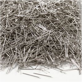 Kopspelden, L: 18 mm, dikte 0,6 mm, zilver, 500 gr/ 1 doos [HOB-41112]