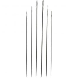 Stopnaalden, afm 1-5, zilver, 6 stuk/ 1 doos [HOB-41128]