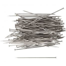 Kopspelden, L: 34 mm, dikte 0,6 mm, zilver, 50 gr/ 1 doos [HOB-41129]