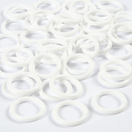 Plastic ring, afm 15 mm, dikte 2 mm, wit, 50 stuk/ 1 doos [HOB-41257]
