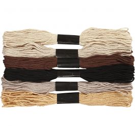Borduurgaren, dikte 1 mm, naturel, 6 bol/ 1 doos [HOB-412730]