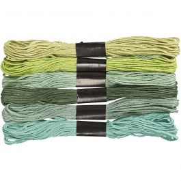 Borduurgaren, dikte 1 mm, groen, 6 bol/ 1 doos [HOB-412740]