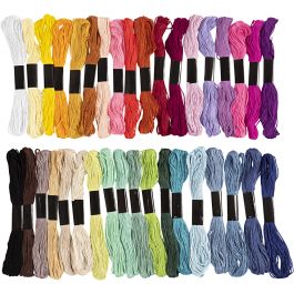 Borduurgaren, dikte 1 mm, diverse kleuren, 42 bol/ 1 doos [HOB-41279]