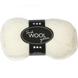 Sokkengaren, L: 200 M, off-white, 50 gr/ 1 bol [HOB-41311]