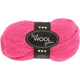 Sokkengaren, L: 200 M, roze, 50 gr/ 1 bol [HOB-41323]