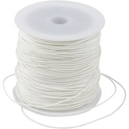 Polyester Koord, dikte 0,8 mm, wit, 50 m/ 1 rol [HOB-41571]