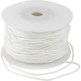 Polyester Koord, dikte 1,8 mm, wit, 50 m/ 1 rol [HOB-41573]