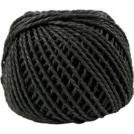 Papier Garen, dikte 2,5-3 mm, zwart, 150 gr, 40 m/ 1 bol [HOB-41725]