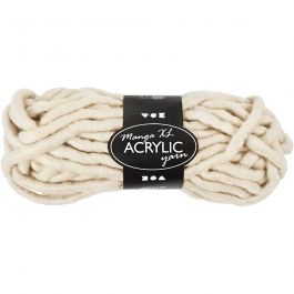 XL Garen van Acryl, L: 17 M, afm manga, off-white, 200 gr/ 1 bol [HOB-42157]