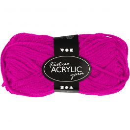 Fantasia acrylgaren, L: 80 M, fuchsia, 50 gr/ 1 bol [HOB-421707]
