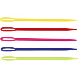 Garennaald, L: 7 cm, diverse kleuren, 5 stuk/ 1 doos [HOB-422090]