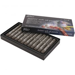 Gallery Oliepastel, L: 7 cm, d 11 mm, dikte 11 mm, burnt umber, 12 stuk/ 1 doos [HOB-425376]