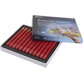 Aquarelkrijt, rood, 12 stuk/ 1 doos [HOB-427336]
