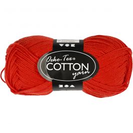 Katoengaren, afm 8/4, L: 170 M, rood, 50 gr/ 1 bol [HOB-431080]