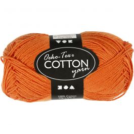 Katoengaren, afm 8/4, L: 170 M, oranje, 50 gr/ 1 bol [HOB-431090]