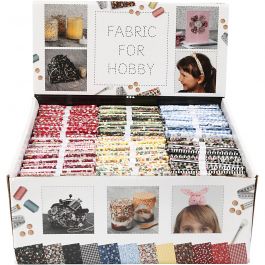 Patchwork stof, afm 45x55 cm, 100 gr, diverse kleuren, 48 bol/ 1 doos [HOB-44183]