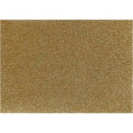 Opstrijkfolie, A5, vel 148x210 mm, glitter, goud, 1 vel [HOB-44325]