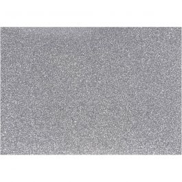 Opstrijkfolie, A5, vel 148x210 mm, glitter, zilver, 1 vel [HOB-44327]