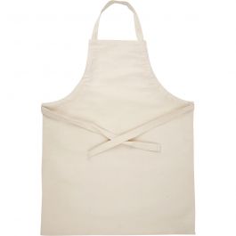 Schort, L: 70 cm, B: 55 cm, afm 7-12 jaar, 210 gr, licht naturel, 1 stuk [HOB-44587]