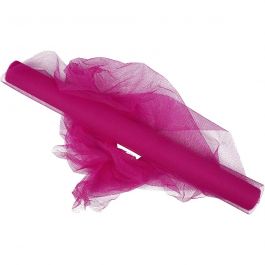 Tule, B: 50 cm, roze, 5 m/ 1 rol [HOB-44614]