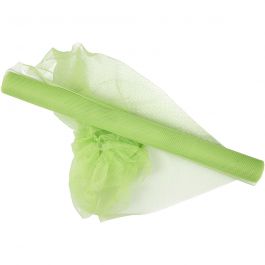 Tule, B: 50 cm, neon groen, 5 m/ 1 rol [HOB-44616]