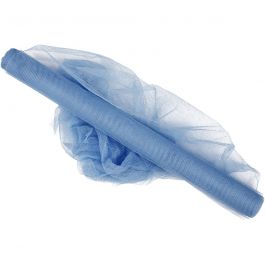 Tule, B: 50 cm, lichtblauw, 5 m/ 1 rol [HOB-44617]