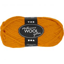 Melbourne wolgaren, L: 92 M, ochre, 50 gr/ 1 bol [HOB-44706]