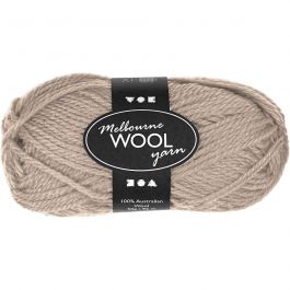 Melbourne wolgaren, L: 92 M, beige, 50 gr/ 1 bol [HOB-44712]
