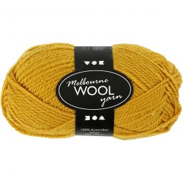 Melbourne wolgaren, L: 92 M, donkergeel, 50 gr/ 1 bol [HOB-44714]