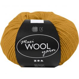 Wolgaren, L: 125 M, donkergeel, 100 gr/ 1 bol [HOB-447403]