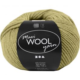 Wolgaren, L: 125 M, lichtgroen, 100 gr/ 1 bol [HOB-447414]