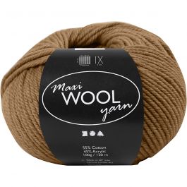Wolgaren, L: 125 M, lichtbruin, 100 gr/ 1 bol [HOB-447415]