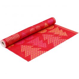 Vilt met motieven, B: 45 cm, dikte 1,5 mm, 180-200 gr, oranje, rood, 1 m/ 1 rol [HOB-452690]