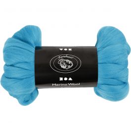 Merino Wol, dikte 21 my, turquoise, 100 gr/ 1 doos [HOB-46033]