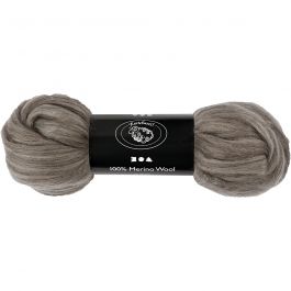 Merino Wol, dikte 21 my, natural grey, 100 gr/ 1 doos [HOB-46051]