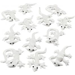 Creepy-Crawly textiel, afm 10-14 cm, wit, 12 stuk/ 1 doos [HOB-49513]