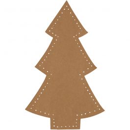 Kerstboom, H: 18 cm, B: 11 cm, 350 gr, naturel, 4 stuk/ 1 doos [HOB-498770]