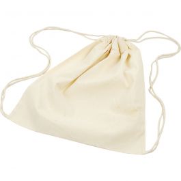 Tas met treksluiting, afm 37x41 cm, 115 gr, licht naturel, 3 stuk/ 1 doos [HOB-498801]