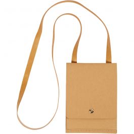 Faux Leather Schoudertas, H: 18 cm, L: 13 cm, 350 gr, lichtbruin, 1 stuk [HOB-49892]