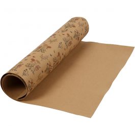 Faux Leather Papier, B: 49,5 cm, unikleurig,bedrukt, 350 gr, lichtbruin, 1 m/ 1 rol [HOB-498957]